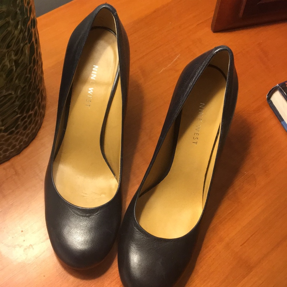 Navy Blue high heel shoe